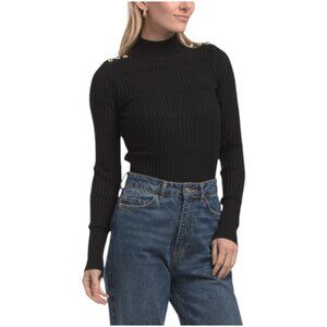 RAFIANA Ribbed Pull Over Turtle Neck Sweater